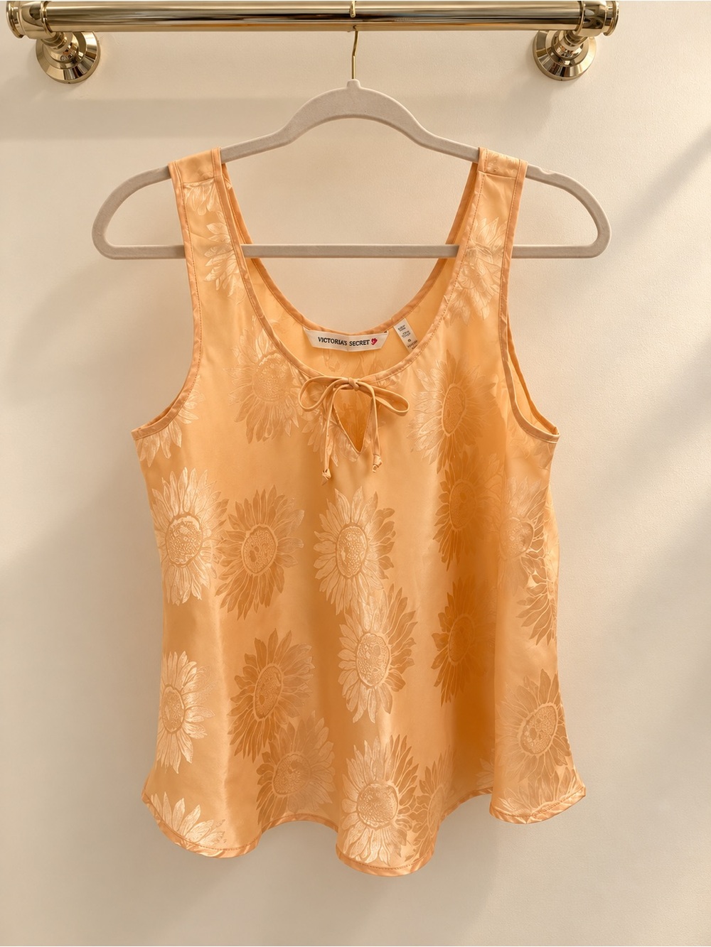 Victoria's Secret rare butter yellow Satin Tank Top